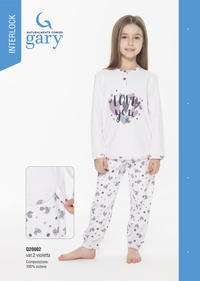 GIRL'S PAJAMA M/L Q30002 Tellini S.r.l. Wholesale Clothing